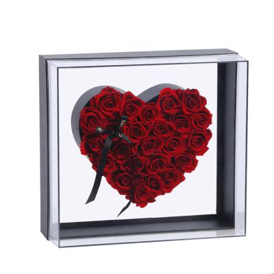 China Getu Recyclable Wholesale Heart Box Acrylic Transparent Packaging Gift Box for sale