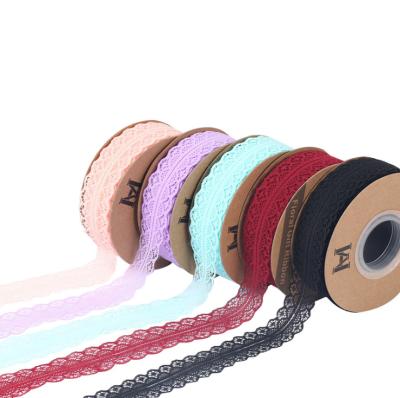 China Nylon Gift Wrapping Lace With Flowers Wrapping Ribbon Ribbon Bow Wrapping Ribbon for sale