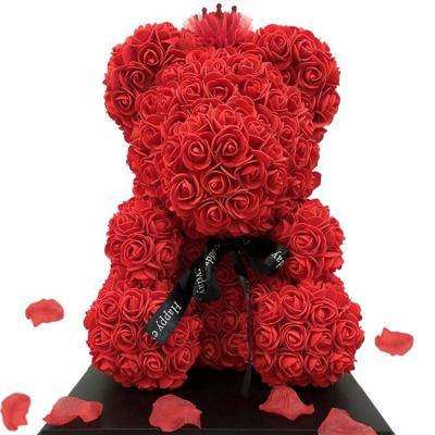 China High quality wedding/valentine's gift home decoration teddy bear rose roses birthday gift box teddy bear for sale