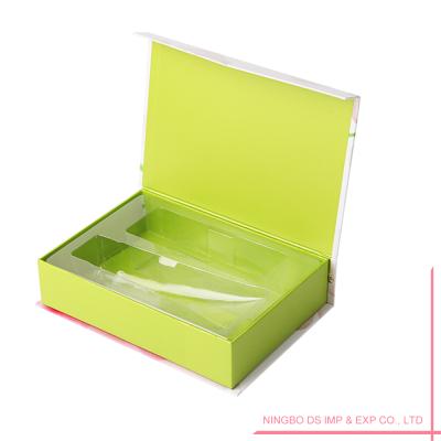 China New Products Recyclable Hot Color Paper Cosmetic Box With Vacform for sale