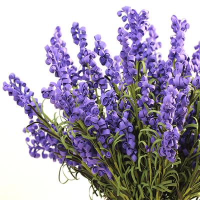 China Wedding / Home Decoration Lavender Artificial Flower Rubber Material Room Decoration Preserved Flower for sale