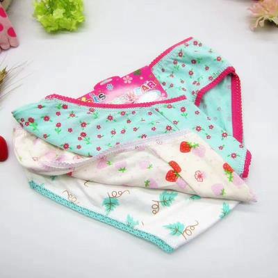 China 100%Cotton Breathable Cute Girl Panties Underwear Brief for sale