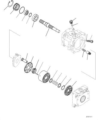 China 708-1T-00552 708-1T-01552 708-1T-04150 For Komatsu Bulldozer D39EX-22 D39PX-22 D31EX-22 Hydraulic FUN Pump Original for sale