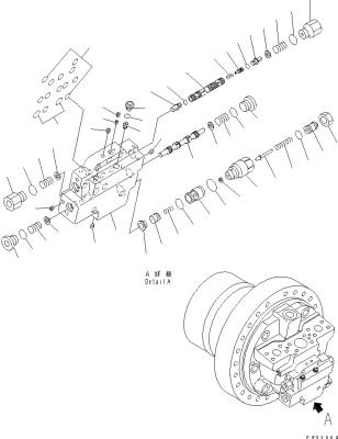 China 706-86-01550 706-86-43210 Para Komatsu D31EX-21 D37PX-21 D39EX-21 Bulldozer hidráulico MOTOR de viaje original de alta calidad en venta