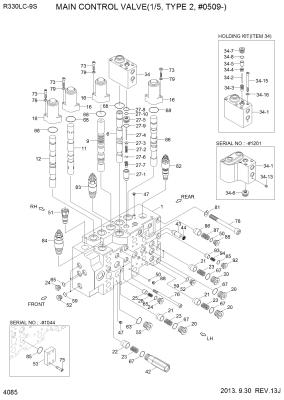 China 31N9-17000P 31Q9-17001P 31Q9-17002P For Hyundai Excavator R330LC-9S R330LC-9SH Hydraulic Main Control Valve Construction Machinery Parts Aftermarket High quality Original for sale