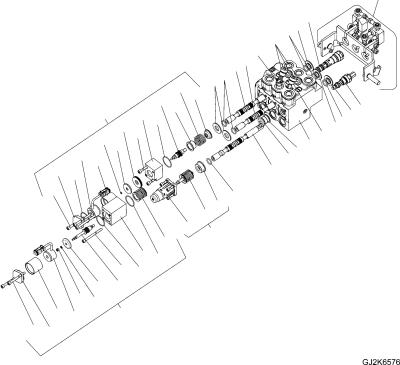 Κίνα 42T-64-33120 42T-64-23100 42T-64-23110 Για την Komatsu WA65-6 ΠΑΡΑΓΜΑΤΙΚΟΥΣ ΠΑΡΑΓΜΑΤΙΚΟΥΣ Υδραυλικές κυριότερες βαλβίδες ελέγχου κατασκευαστικών μηχανημάτων Μέρη μεταχειριστικών μηχανημάτων Υψηλής ποιότητας πρωτότυπο προς πώληση