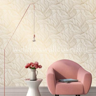 China Simple Line Breathing Wallpaper Italy Style Metallic Wallpaper for sale