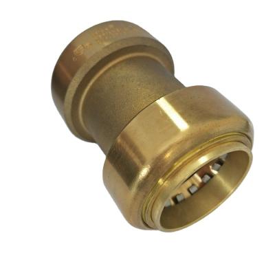 China Quick Push Lead Free Brass Lower Prices Fit Pipe Coupling Connectors Brass for sale