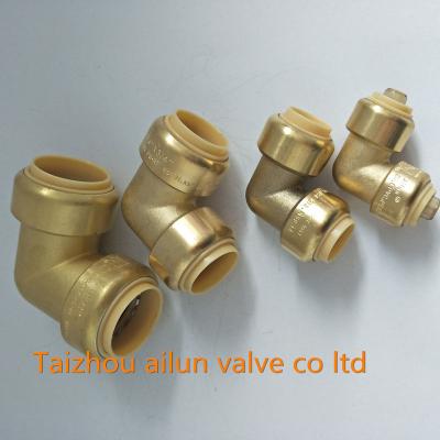 China Lead Free PVC Top 5 Manufacturer Equal Brass Elbow Fittings For Pluming Push Fit Fitting for sale