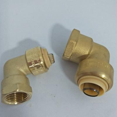 China Lead Free Brass Push Fit Brass Fittings / Quick Connect Fittings / Push Fit Tubing Fittings for sale