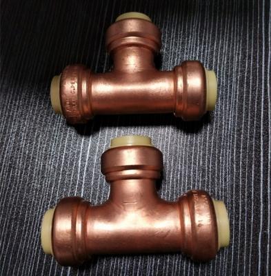 China Top Hot Sales Copper Probite Style Copper Push Connect Equal Taps 1/2