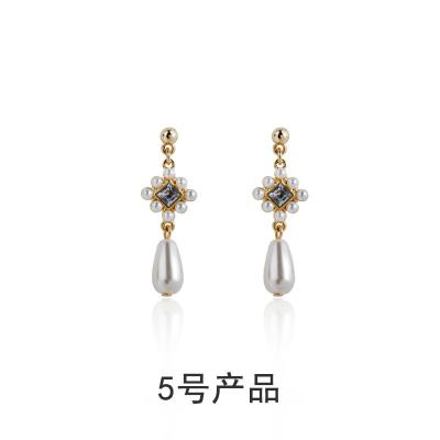 China European and American retro religious women's earrings atmosphere metal temperament design silver set for sale