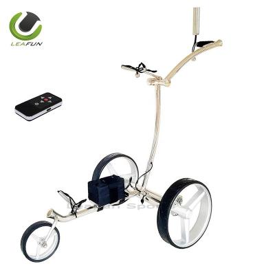 China New 2022 Remote and Manual Speed ​​Control Golf Trolley with 304 Stainless Steel Material, 24V Lithium Battery for 18 Holes Including Brake for sale