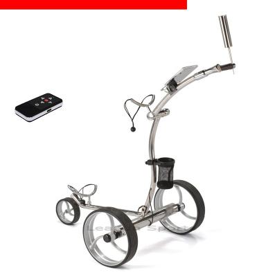 China High quality 304 stainless steel material remote and manual speed control and remote control golf carts with 24V lithium battery system, 400W power motors for sale