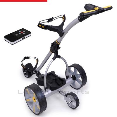 China Remote and Manual Speed ​​Control Lightweight Remote Control Golf Trolley with 400W Tubular Motors, Shape 10m, 20M, 30M, Battery Power Distance Function Indicator for sale