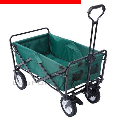 China Storage / Garden Cart Large Capacity And 4 Wheels Pull Utility Cart Collapsible Foldable Cart With Removable Canopy Folding Garden Cart for sale