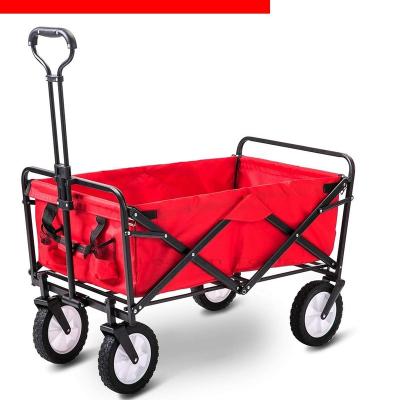 China 2022 Brand New Beach Outdoor Service Folding Camping Garden Cart / Garden Go Cart with flexible and adjustable handle. Steel Frame Garden Cart for sale