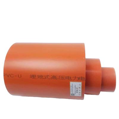 China Factory price high quality lightweight buried orange pvc plastic insulating tube for sale for sale