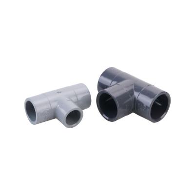 China SCH 80 System Straight Straight Color ASTM 1/2inch Water PVC Pipe Tee Gray PVC Pipe Fittings for sale