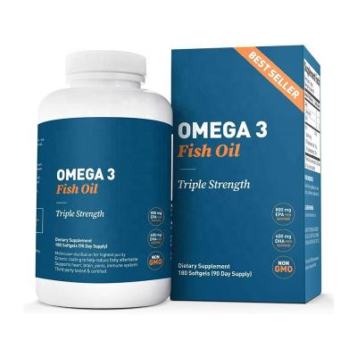 China Health Care Mega 3 Fish Oil - Omega 3 Supplement with Essential Fatty Acid Contains EPA & DHA, Wild Triple Strength Fish Oil Capsules for sale