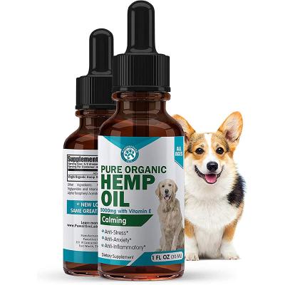 China OEM Natural Pure Pet Nutrition Hemp Oil Dogs Cat 100 Drops , Organic Soothing Treats for sale