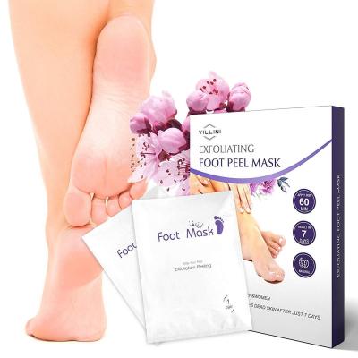 China Natural Organic Skin Revitalizer OEM/ODM Lavender Exfoliating&Moisturizer Foot Peeling Mask 2packs/box for Foot Skin Care for sale