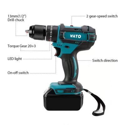 China ATO A80121204T Best 13mm 3.0Ah 4.0Ah 21V 21V Hotsale Cordless Drill Mosta A80121204T Supplier for sale