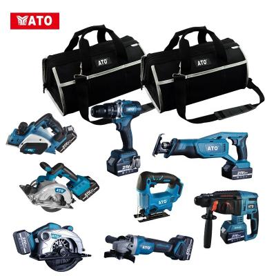 China ATO Power Tools N in One Two Batteries 3.0Ah 4.0Ah 5.0Ah 21V High Quality Cordless Brushless Impact Drill Driver CB2008-2 for sale