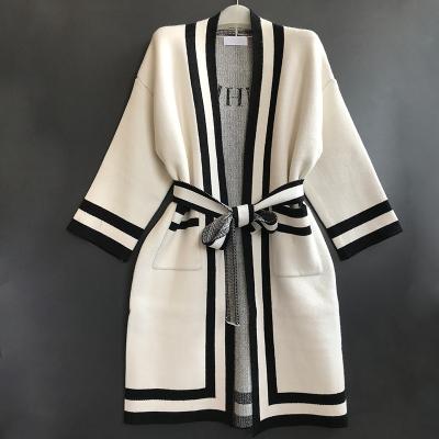 China Manufacturers Wholesale Custom Knitwear Fashion Autumn Winter Cardigan Coats Breathable Women's Long Cardigan Coats for sale