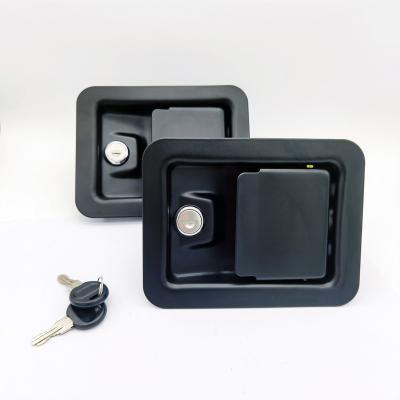 China 140*108mm high quality black carbon steel generator door lock for sale