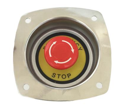 China 110*110mm Stainless Steel Emergency Stop Waterproof Push Button Switch for sale