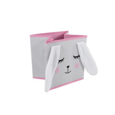 China Sublimation rectangular durable home storage box foreign trade cartoon fabric folding decorative storage box for sale