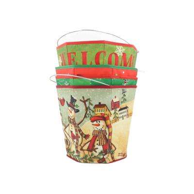 China Manufacturer Wholesale Multifunction Christmas Folding Cloth Storage Box Cartoon Printing Folding Storage Box for sale