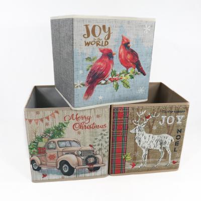 China Manufacturer Wholesale Durable Foldable Fabric Storage Box Rectangle Sublimation Home Decorative Storage Box for sale