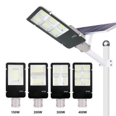 China Garden Factory Price Aluminum Ip65 Outdoor Square Split Solar Street Lights 150watt 200watt 300watt 400watt Led Solar Streetlight for sale