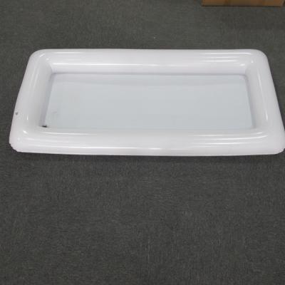 China Perfect for White Inflatable Serving Bar and Personal Use Buffet with Drain Plug, Salad Ice Cream Tray Food Drink Containers for sale