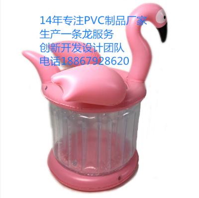 China Perfect for Summer Personal Party Use Inflatable Flamingo Ice Bucket for sale