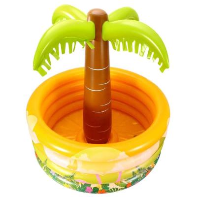 China Perfect for Fty Personal Sales Use Inflatable Palm Tree Coolers, Tropical Hawaiian Beach Theme Party Decor, Floating Pool Cooler for Pool Party for sale