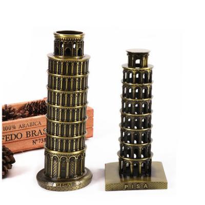 China Leaning Tower of Pisa Europe 3D Metal Souvenir Craft for sale