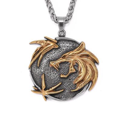 China Pagan Jewelry Viking Jewelry 304 Stainless Steel High Quality Necklace For Men Viking Wolf Necklace Norse Mythology Necklaces for sale