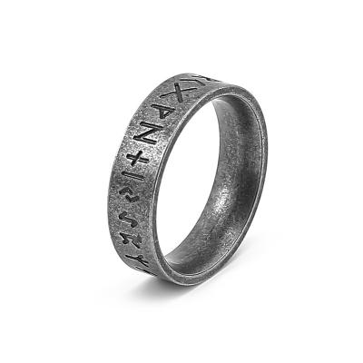 China Nice Jewelry Viking Ring Low Price Women Ring Simple Viking Jewelry Stainless Steel Slim Rune Ring Norse Myth Norse Jewelry for sale