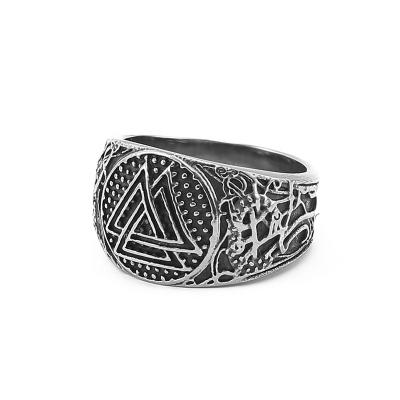 China Art Ring Viking Jewelry Viking Valknut Ring Northern European Norse Jewelry Ring High Quality Better Price Beautiful for sale