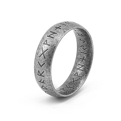 China Norse Jewelry Stainless Steel Rune Ring Professional Viking Jewelry Factory Thin Viking Jewelry Gifts For Men for sale