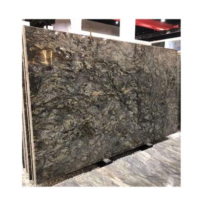 China Modern Exotic Platinum Diamond Granite Slabs , Dark Brown Granite Stone Countertops for sale