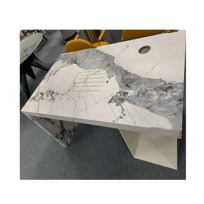 China Modern Artificial Agglomerated Stone Dining Table Price for sale