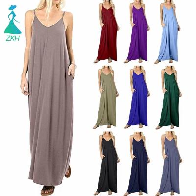 China Breathable Fancy Woman Dresses New Arrivals 2021 Sleeveless Light Blue Long Dresses for sale