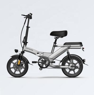 China 2022 Carbon Steel New Design 14 Inch Motor Powerful Family Long Range Folding E Bike City Electric Bicycle for sale