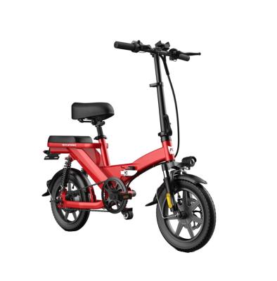 China Chinese Hot Sale 48V Mini Electric City Bike 20Ah Foldable Electric Bicycle 2 Seat Carbon Steel Suppliers Full Suspension for sale