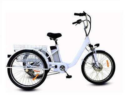 China Aluminum Alloy OEM Customized 24Inch Three Wheel Electric Tricycle Long Range Battery Operated Tricycle For Adults for sale