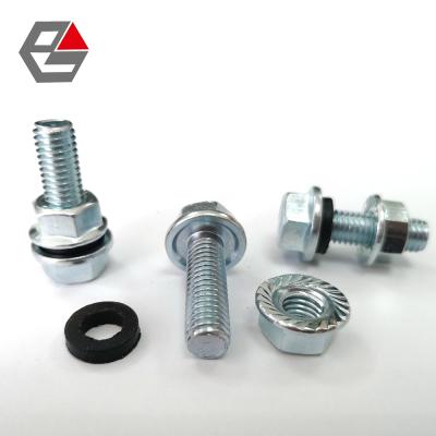 China Alloy Steel 12.9 Steel Hex Flange Bolt Water Proof Grain Silo Bolt With Hex Flange Nut for sale